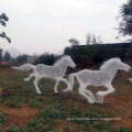 Garden decoration life size iron horse statue